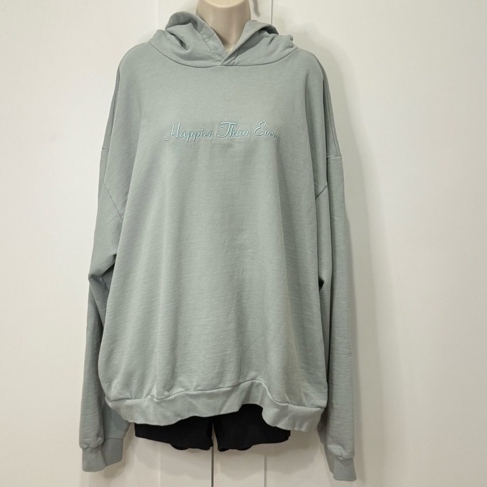 Billie Eilish Blohsh Sweatshirt Happier Than Ever Concert Merch Green XL Hoodie